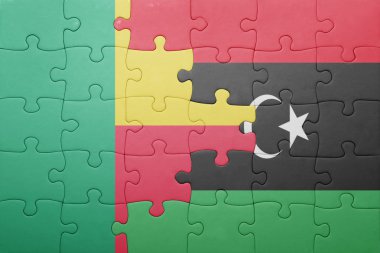 benin ve libya ulusal bayrak ile bulmaca
