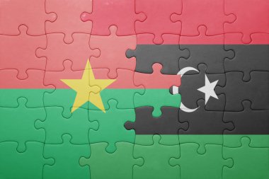 burkina faso ve libya ulusal bayrak ile bulmaca