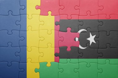chad ve libya ulusal bayrak ile bulmaca