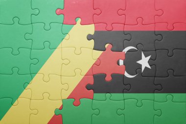 Cumhuriyeti Kongo ve libya ulusal bayrak ile bulmaca