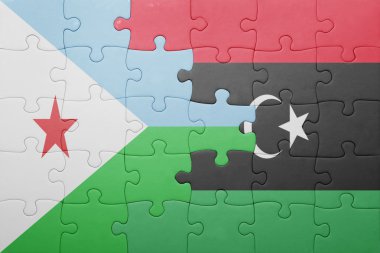 Cibuti ve libya ulusal bayrak ile bulmaca