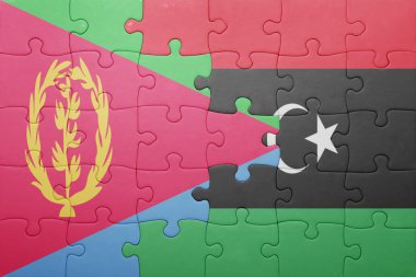 Eritre ve libya ulusal bayrak ile bulmaca