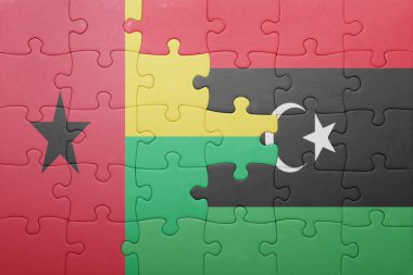Gine bissau ve libya ulusal bayrak ile bulmaca