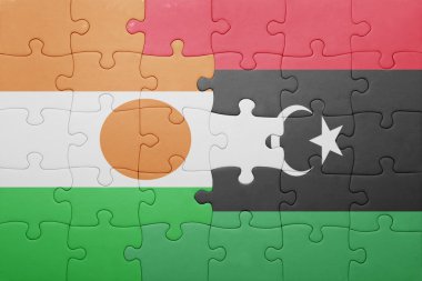 Nijer ve libya ulusal bayrak ile bulmaca