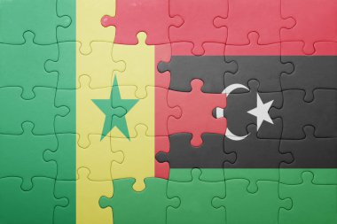 senegal ve libya ulusal bayrak ile bulmaca