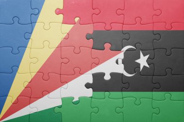 Seyşel Adaları ve libya ulusal bayrak ile bulmaca