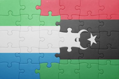 sierra leone ve libya ulusal bayrak ile bulmaca