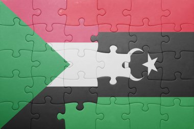sudan ve libya ulusal bayrak ile bulmaca