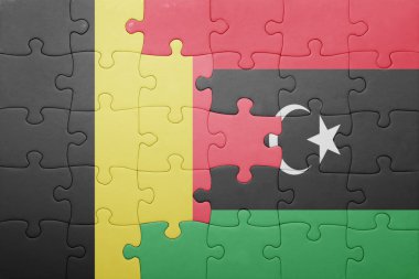 Belçika ve libya ulusal bayrak ile bulmaca