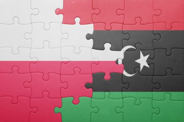 Polonya ve libya ulusal bayrak ile bulmaca
