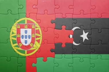 Portekiz ve libya ulusal bayrak ile bulmaca