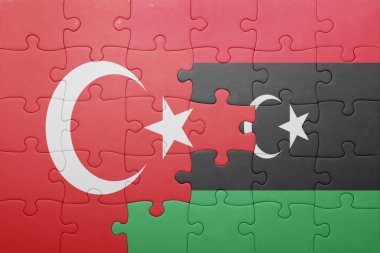 Türkiye ile libya ulusal bayrak ile bulmaca