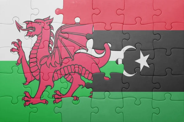 Galler ve libya ulusal bayrak ile bulmaca
