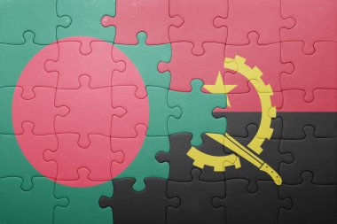 angola ve Bangladeş Ulusal bayrak ile bulmaca