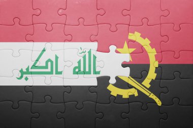 angola ve Irak Ulusal bayrak ile bulmaca