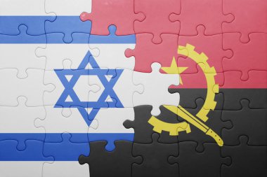 İsrail ve angola ulusal bayrak ile bulmaca