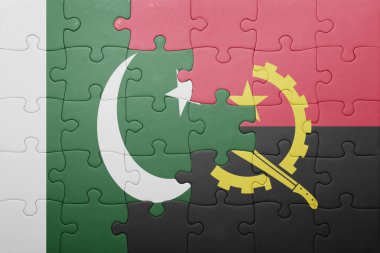 angola ve pakistan ulusal bayrak ile bulmaca