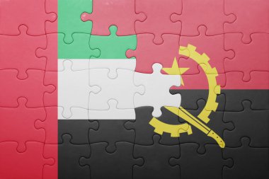 angola ve Birleşik Arap Emirlikleri bayrağı ile bulmaca