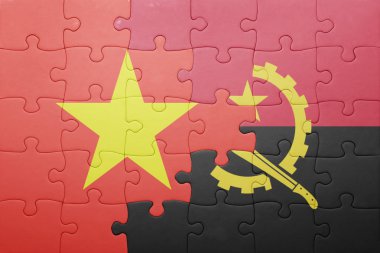 angola ve vietnam ulusal bayrak ile bulmaca
