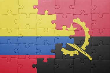 angola ve Kolombiya ulusal bayrak ile bulmaca