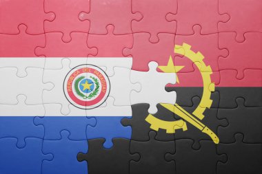angola ve paraguay ulusal bayrak ile bulmaca