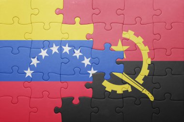 angola ve venezuela ulusal bayrak ile bulmaca