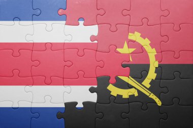 bayrağı angola ve Kosta Rika ile bulmaca