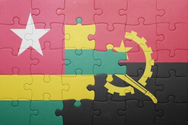 angola ve togo ulusal bayrak ile bulmaca