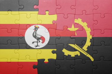 angola ve uganda ulusal bayrak ile bulmaca