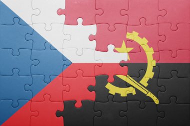 angola ve Çek Cumhuriyeti ulusal bayrak ile bulmaca