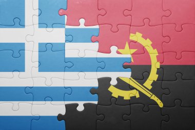 angola ve Yunanistan ulusal bayrak ile bulmaca