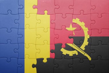 angola ve Romanya ulusal bayrak ile bulmaca