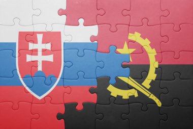 angola ve Slovakya ulusal bayrak ile bulmaca