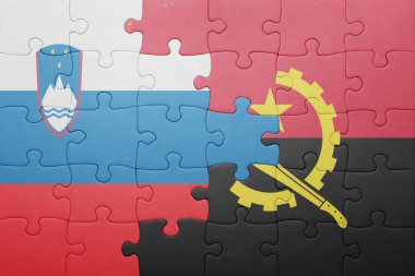 angola ve Slovenya ulusal bayrak ile bulmaca