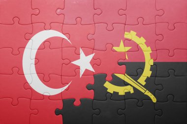 angola ve Türkiye'nin ulusal bayrak ile bulmaca