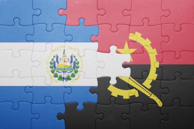 angola ve el salvador ulusal bayrak ile bulmaca