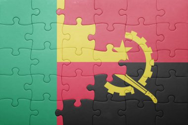 angola ve benin ulusal bayrak ile bulmaca