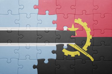angola ve botswana ulusal bayrak ile bulmaca