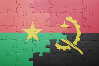 angola ve burkina faso ulusal bayrak ile bulmaca