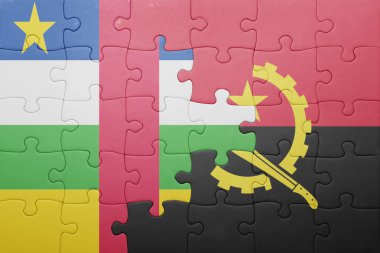 angola ve Orta Afrika Cumhuriyeti ulusal bayrak ile bulmaca