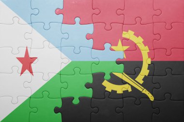 angola ve Cibuti bayrağı ile bulmaca