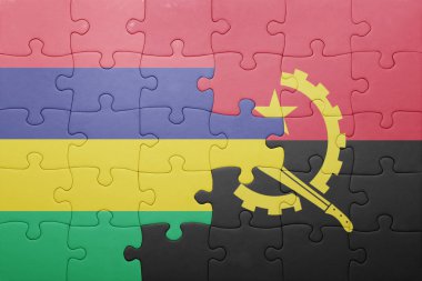 angola ve Türkiye ulusal bayrak ile bulmaca