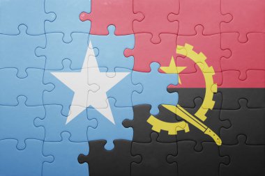 angola ve Somali ulusal bayrak ile bulmaca