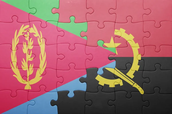 angola ve Eritre ulusal bayrak ile bulmaca
