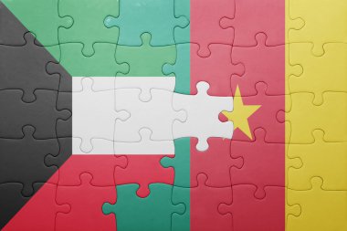 Kuveyt ve Kamerun ulusal bayrak ile bulmaca