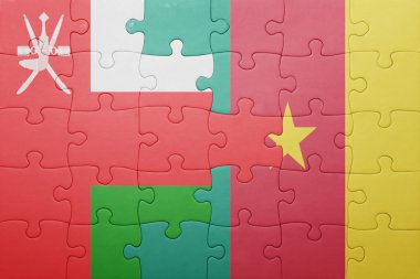 Umman ve Kamerun ulusal bayrak ile bulmaca