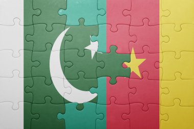 pakistan ve Kamerun ulusal bayrak ile bulmaca