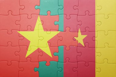 vietnam ve Kamerun ulusal bayrak ile bulmaca