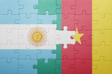 Arjantin ve Kamerun ulusal bayrak ile bulmaca