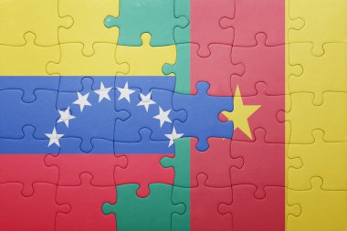 venezuela ve Kamerun ulusal bayrak ile bulmaca